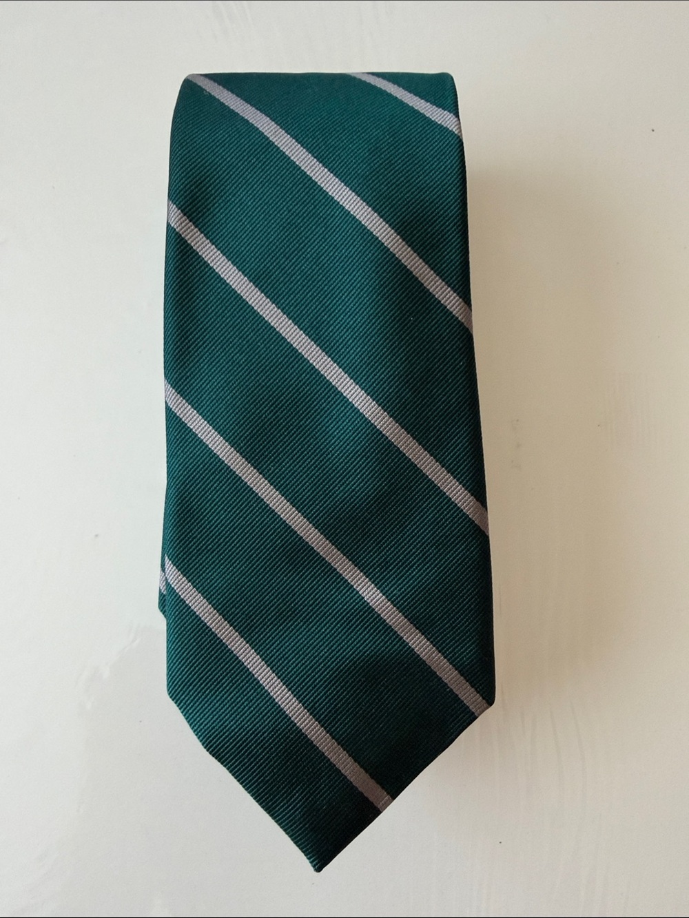 Emerald Green Diagonal Stripe Men's Tie